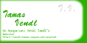 tamas vendl business card